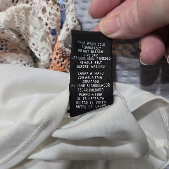 R&K Orange and Blue Sleeveless A-Line Mini Dress - Picture 6 of 9